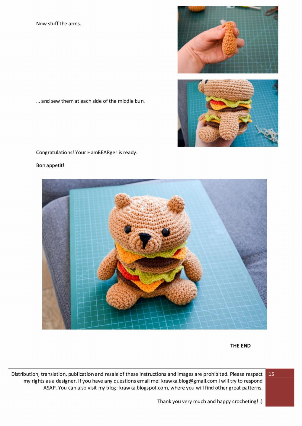 hamBEARger Crochet pattern