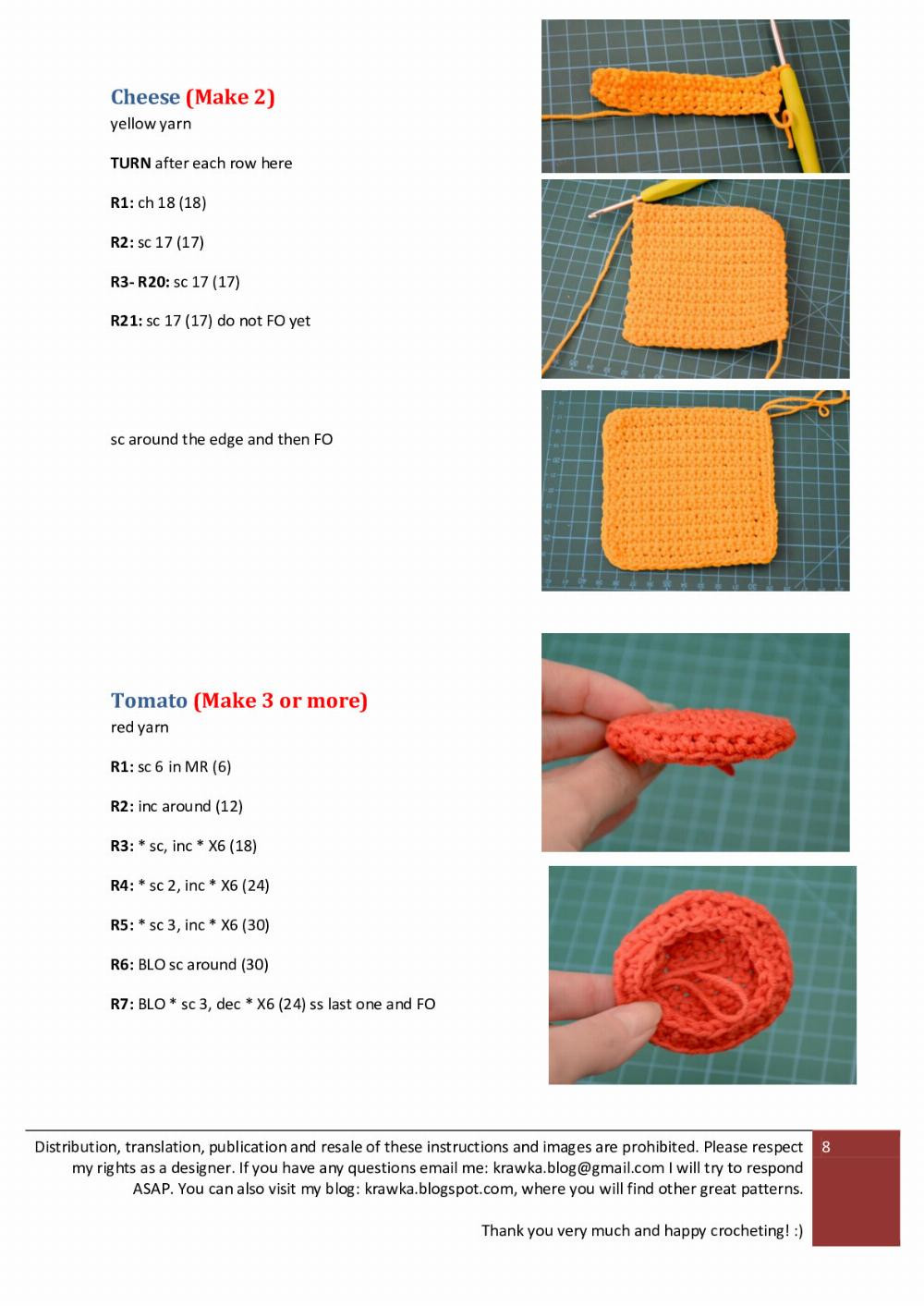 hamBEARger Crochet pattern