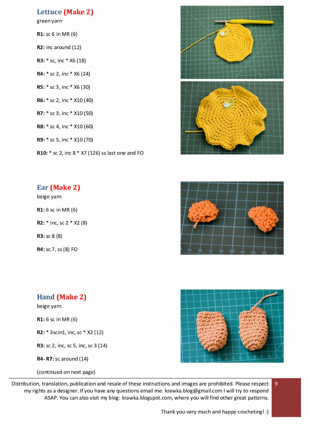 hamBEARger Crochet pattern