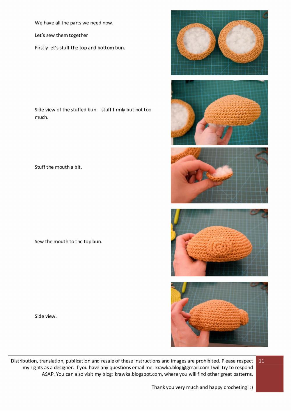 hamBEARger Crochet pattern