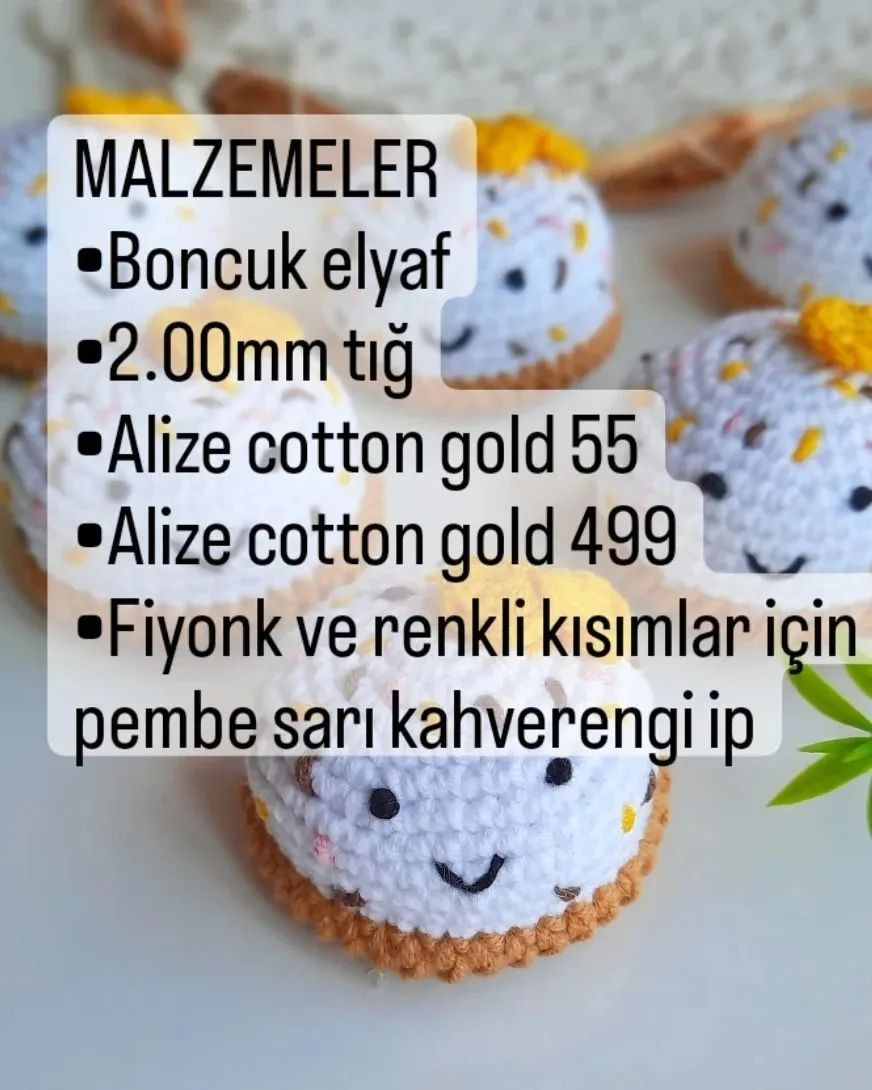 Hamur tatlısı tığ işi modeli.