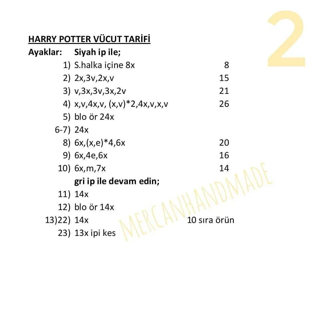 Harry Potter tarifimin ilk kısmını bugün paylaşıyorum. Cubbe ve peruk tarifinde düzenlemeler ve kontroller yapmam gerek.O yüzden onların paylaşımı daha sonra olacak. Tarifimle ilgili bir kaç not paylasicam aşağıda