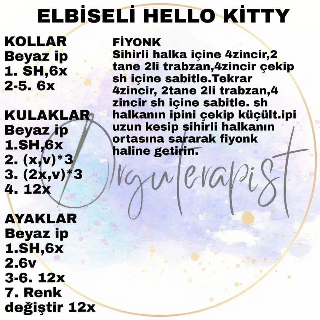 Hello kitty tığ işi pembe elbise modeli