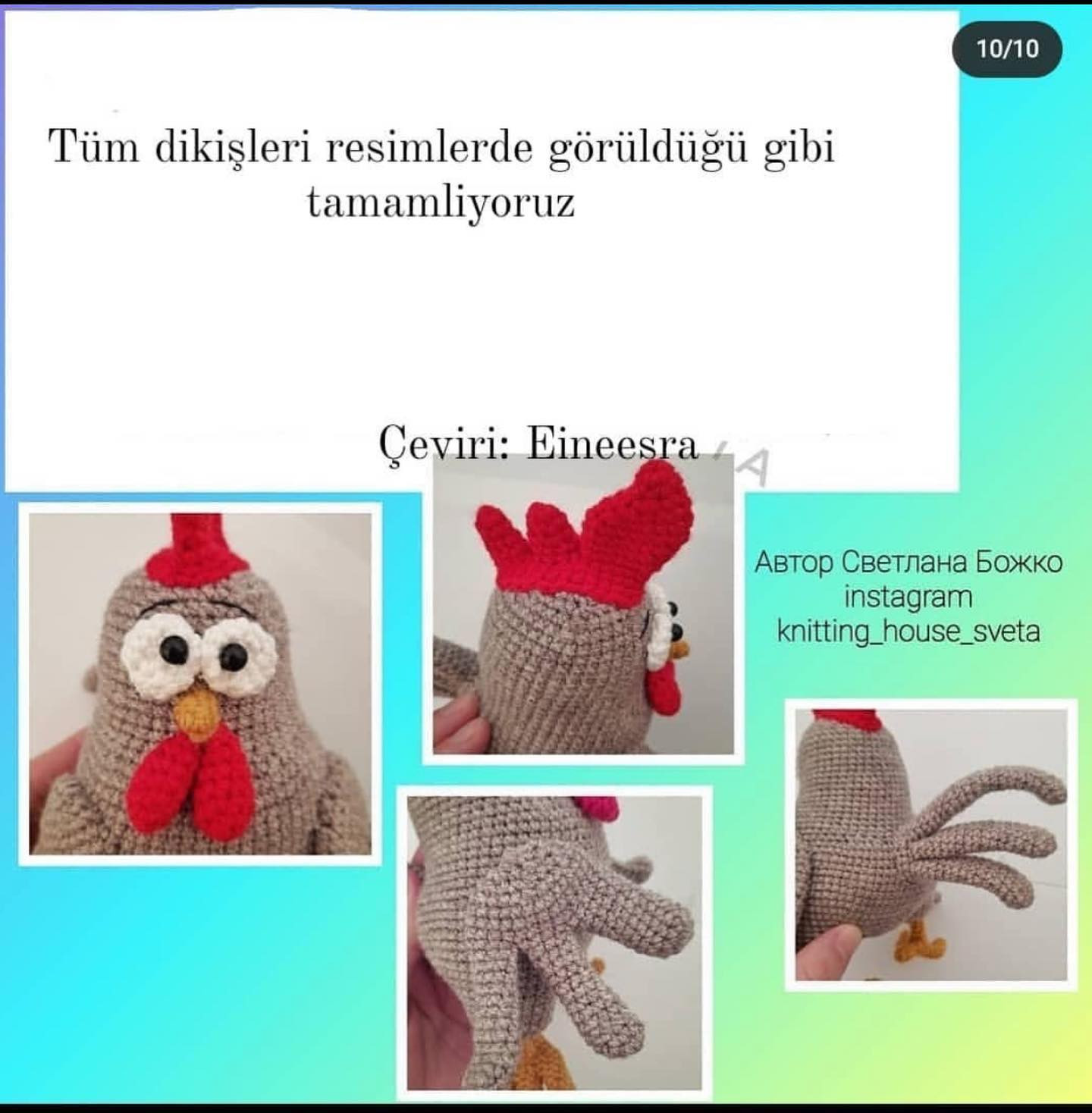 horoz tığ işi modeli