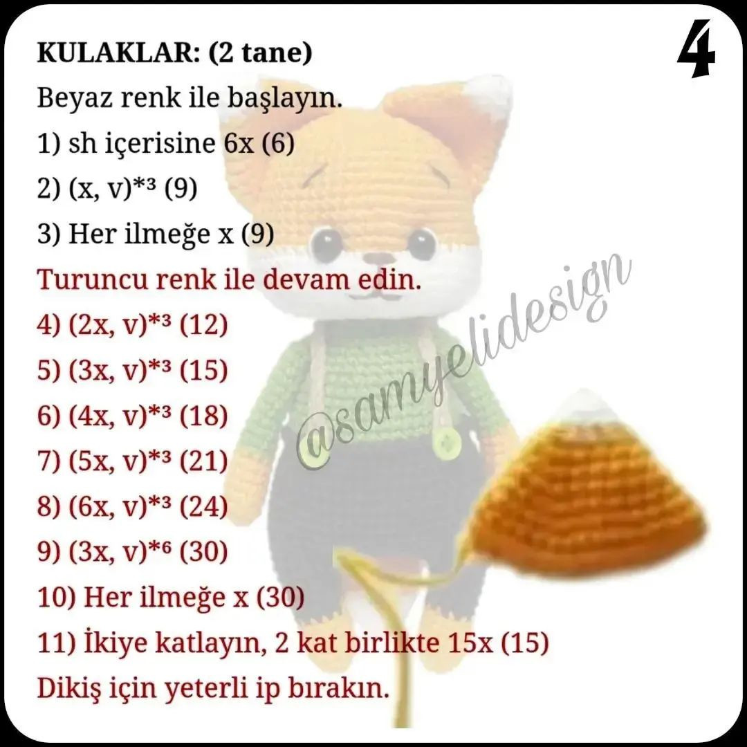 Huzur dolu akşamlar diliyorum sevgili arkadaşlarım. Bu sevimli minik tilki tarifinin çevirisini sizlerle paylaşmaktan mutluluk duyarım 🦊☺️