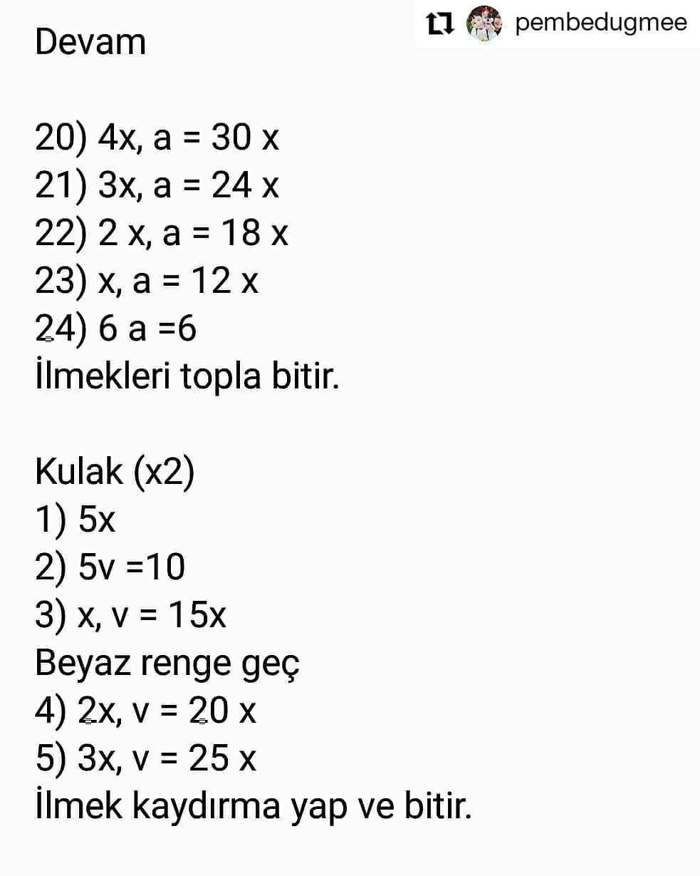 İnek başlı anahtarlık için tığ işi modeli