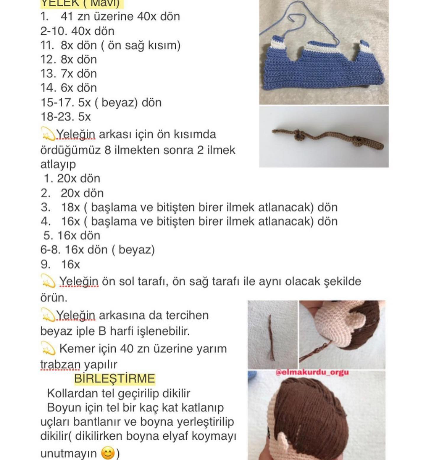 işçi tığ işi modeli