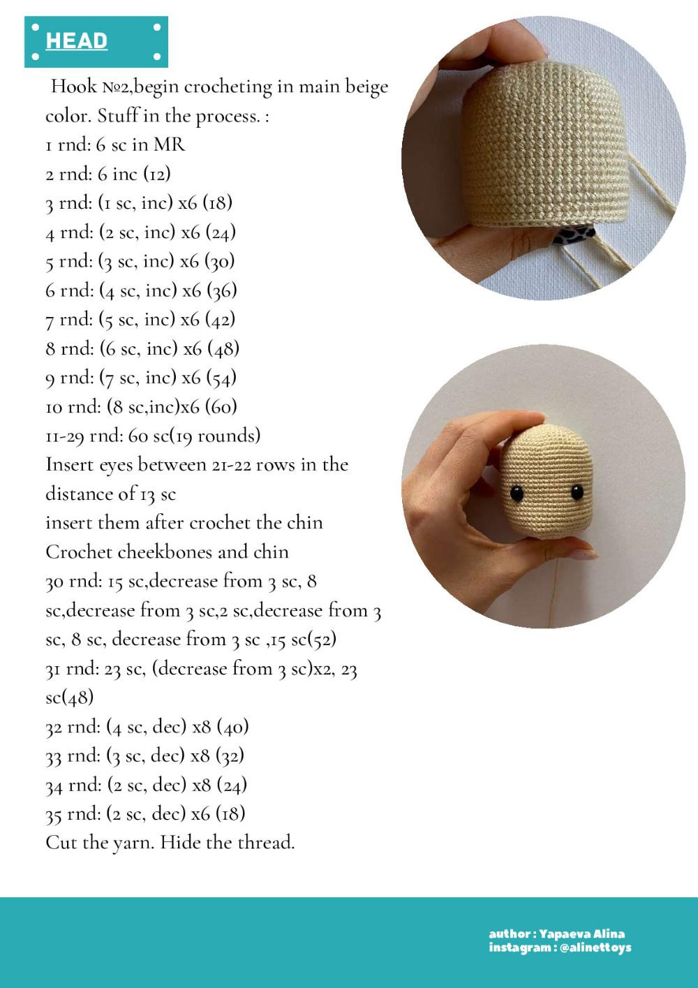 JESSICA girl doll crochet pattern