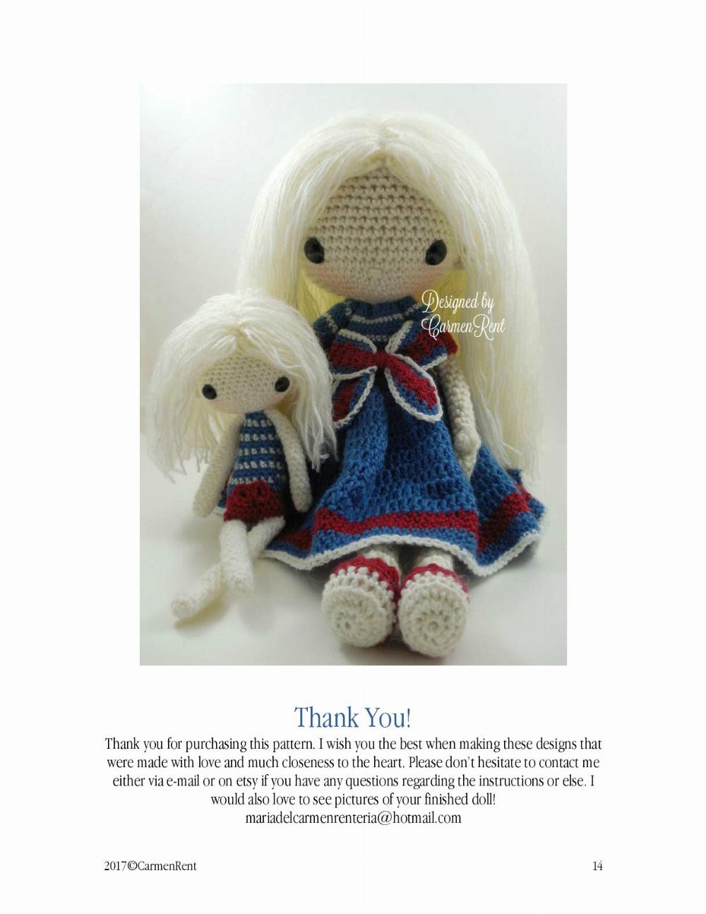 JULY doll crochet pattern