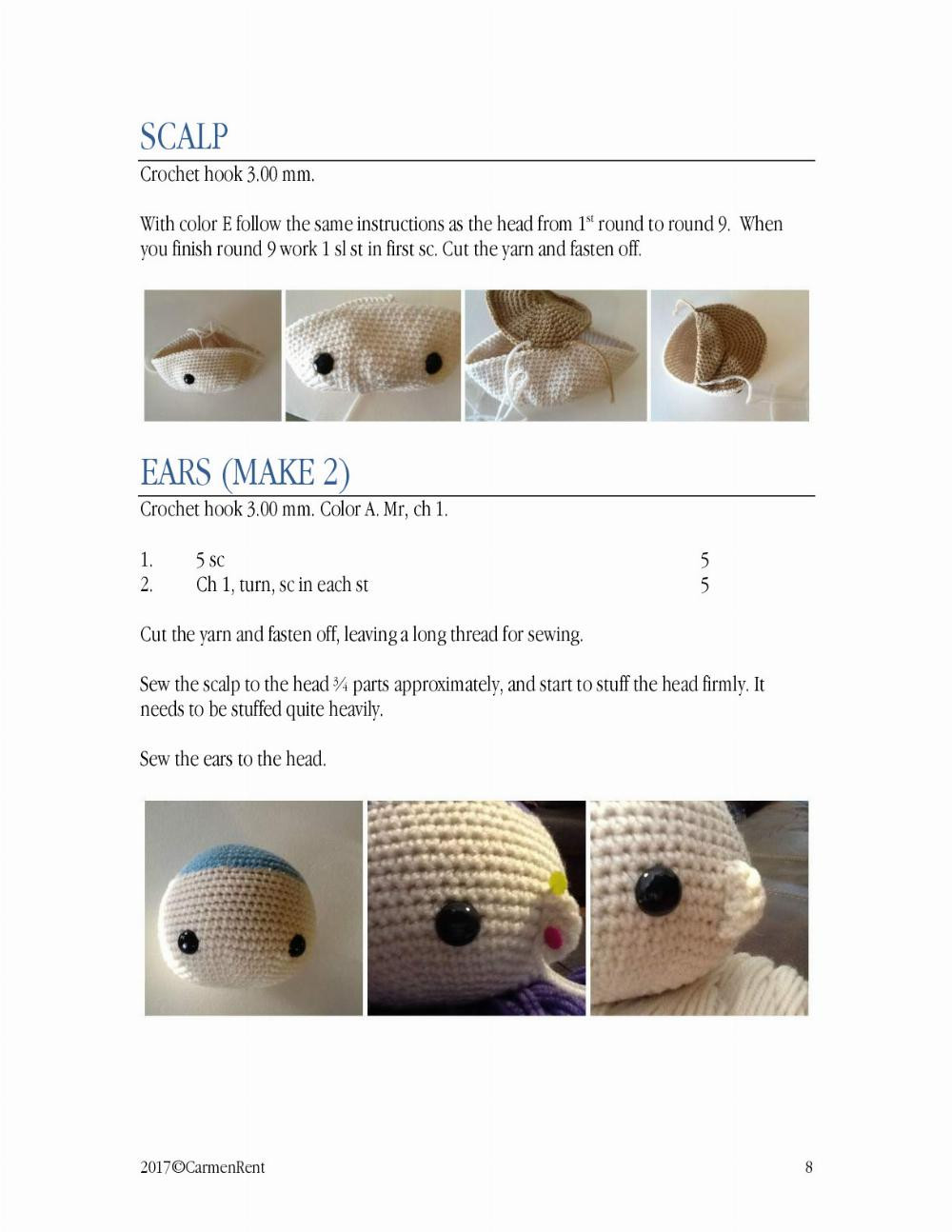 JULY doll crochet pattern