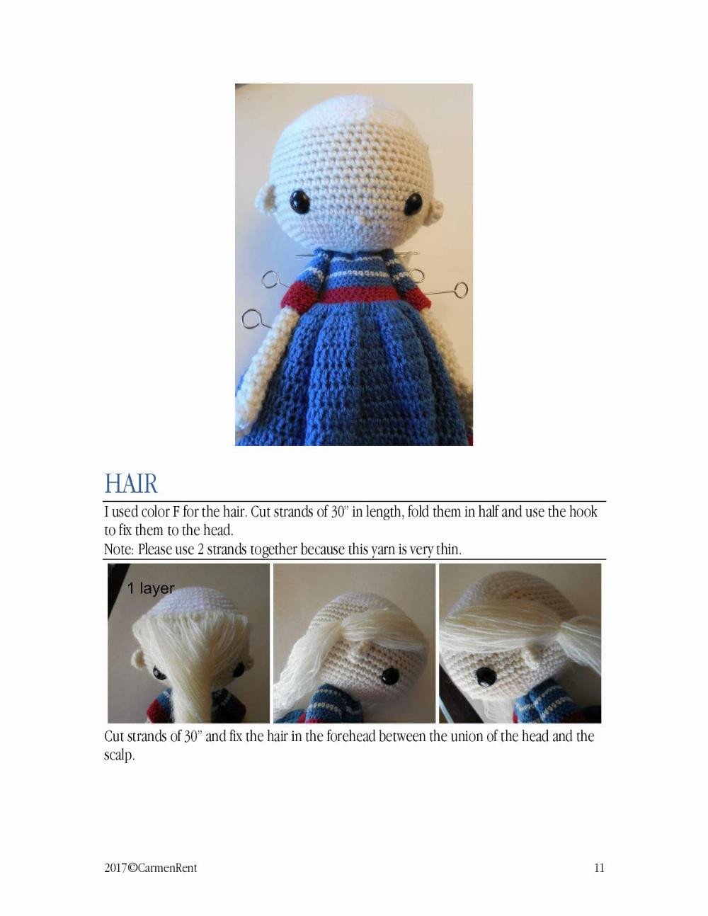 JULY doll crochet pattern