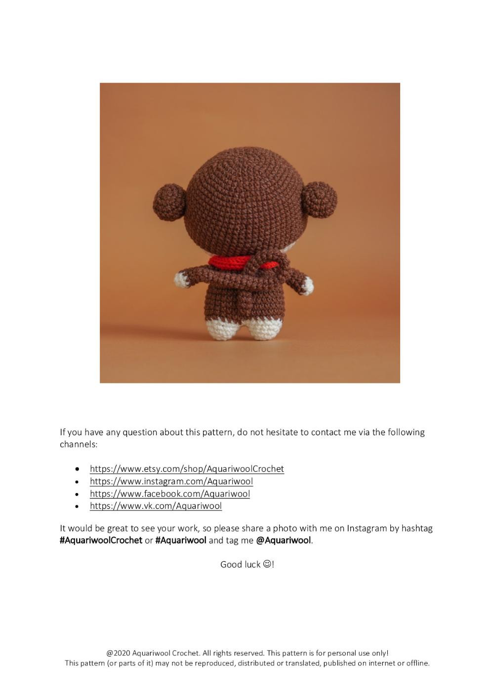 KIKI THE MONKEY crochet pattern