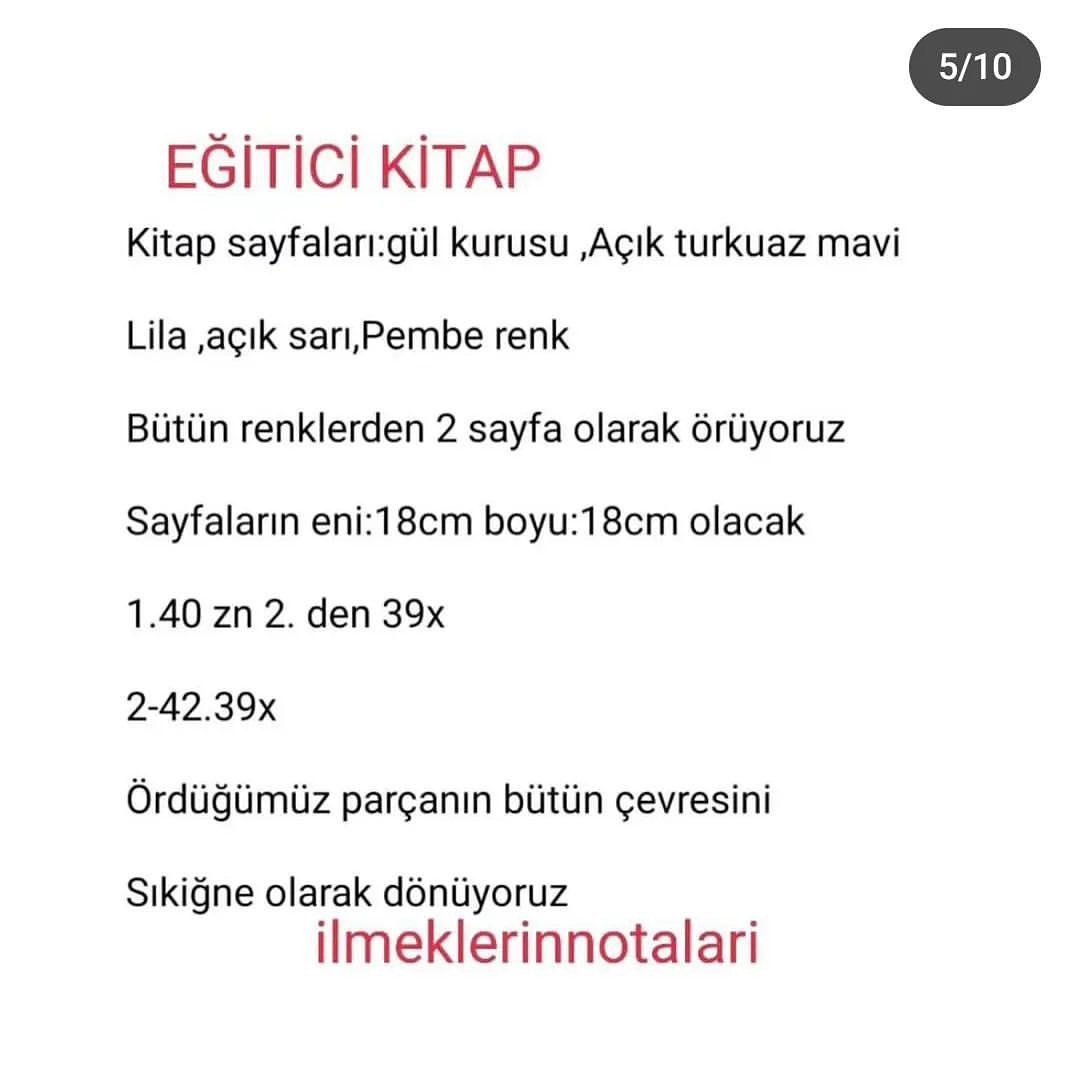 Kitap tığ işi modeli