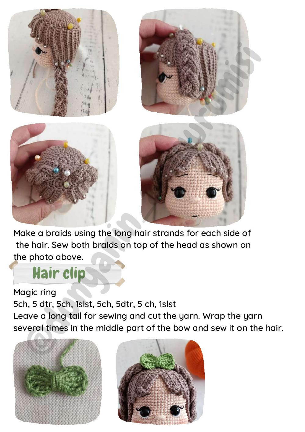 Kiwi Girl doll crochet pattern