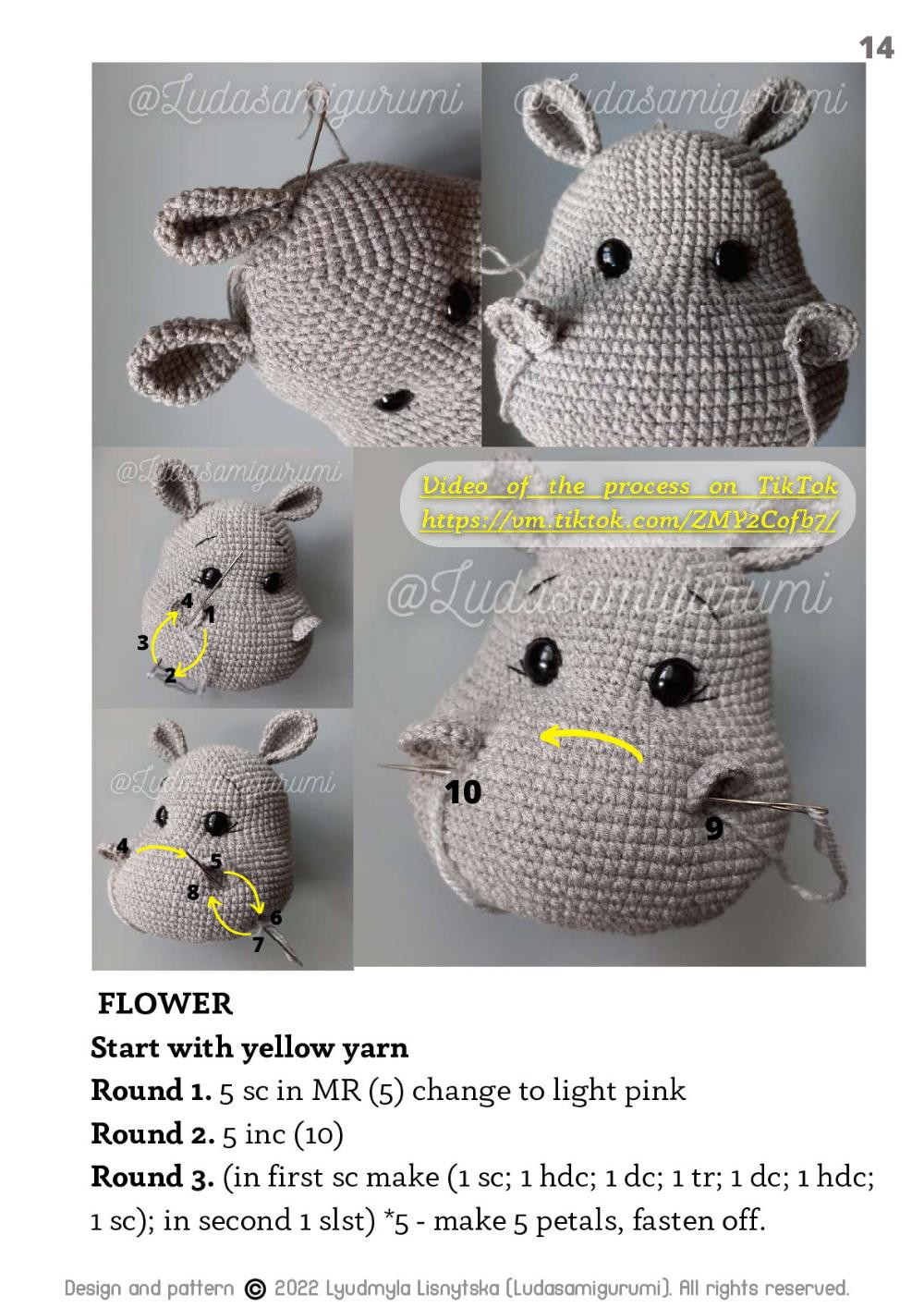 lady hippo crochet pattern