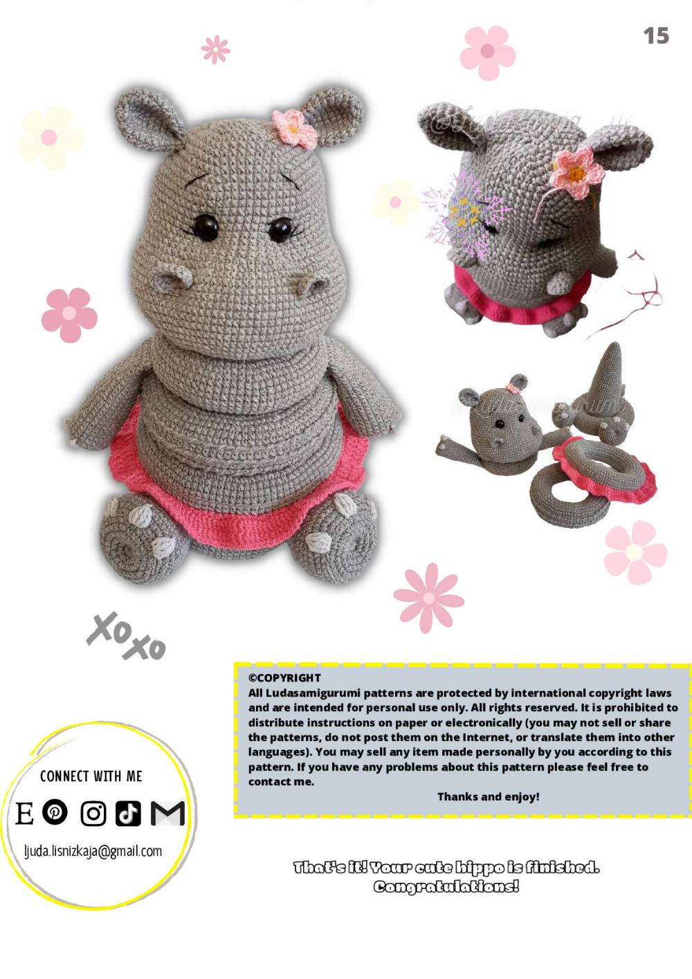 lady hippo crochet pattern