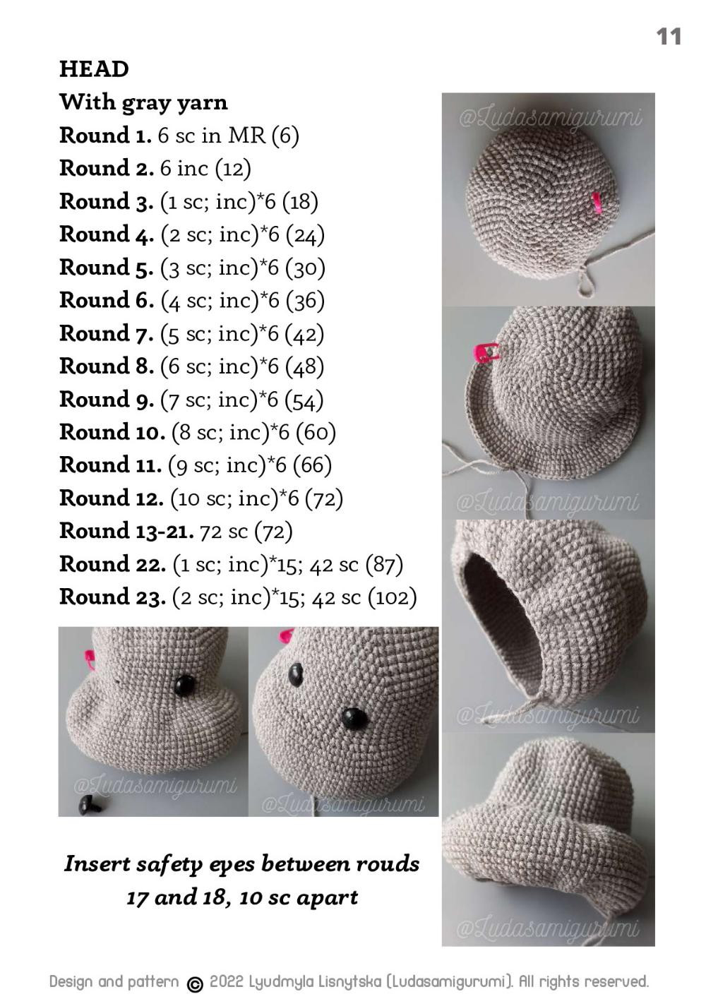 lady hippo crochet pattern