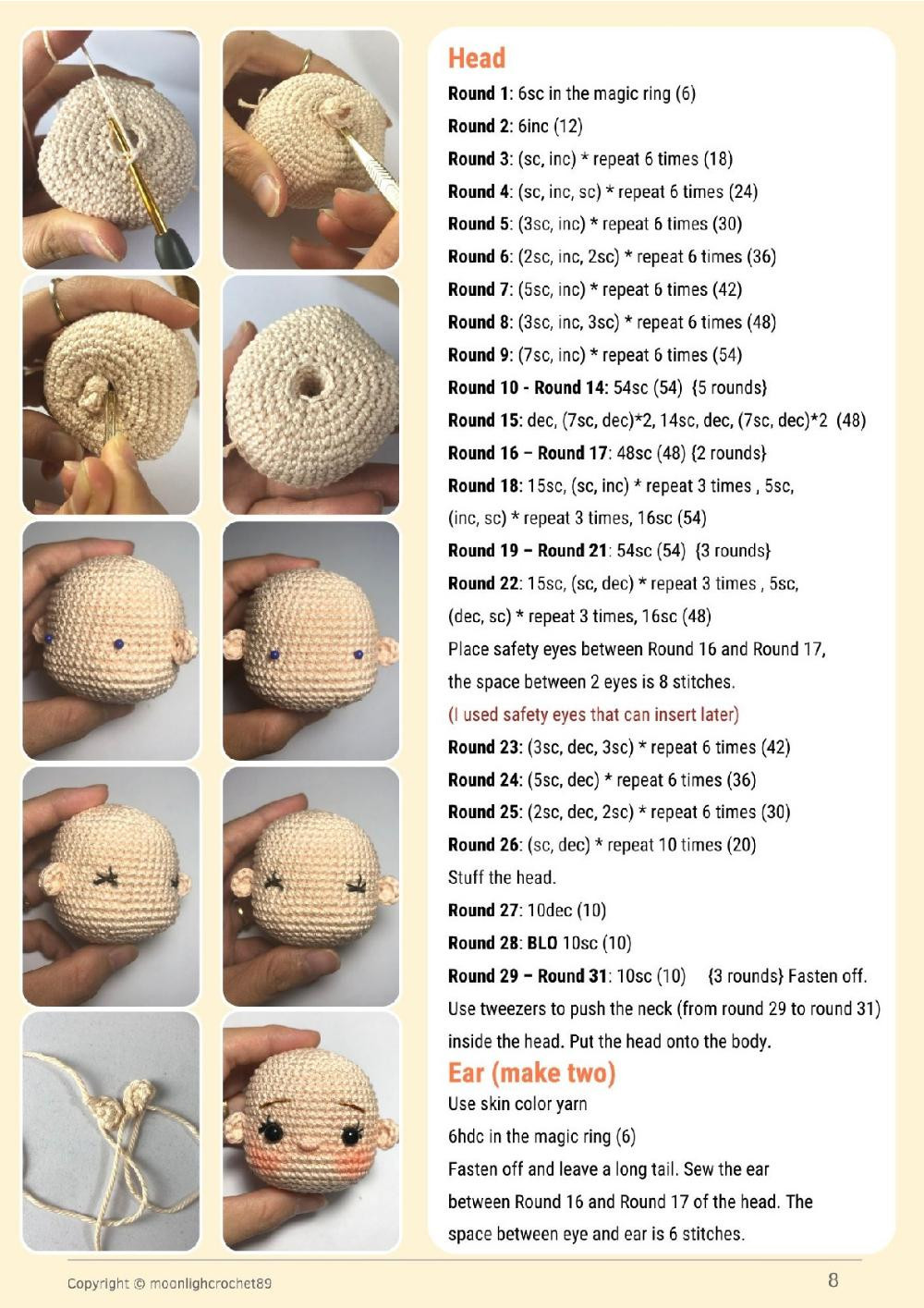 linda doll girl crochet pattern