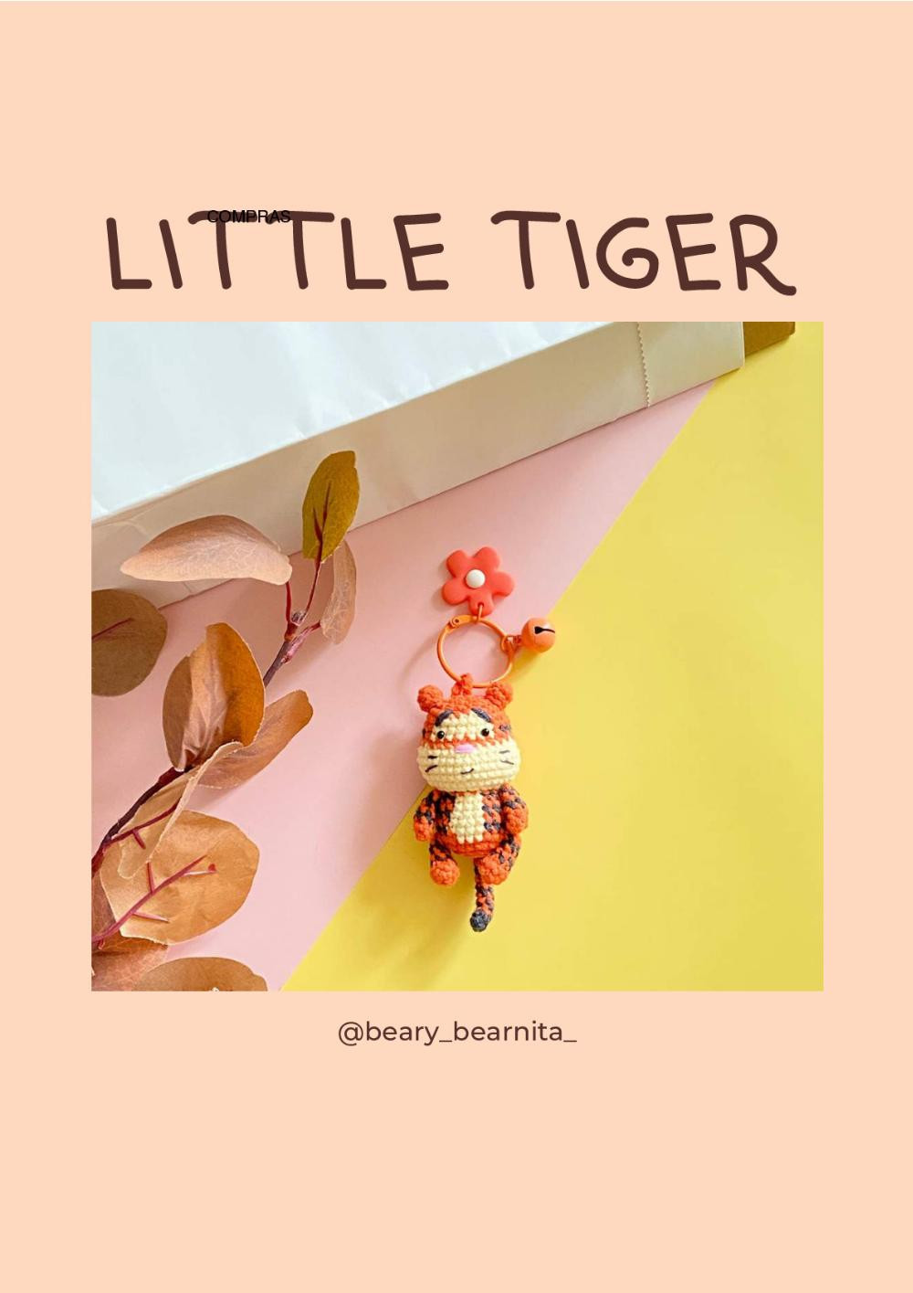 little tiger keychain crochet pattern