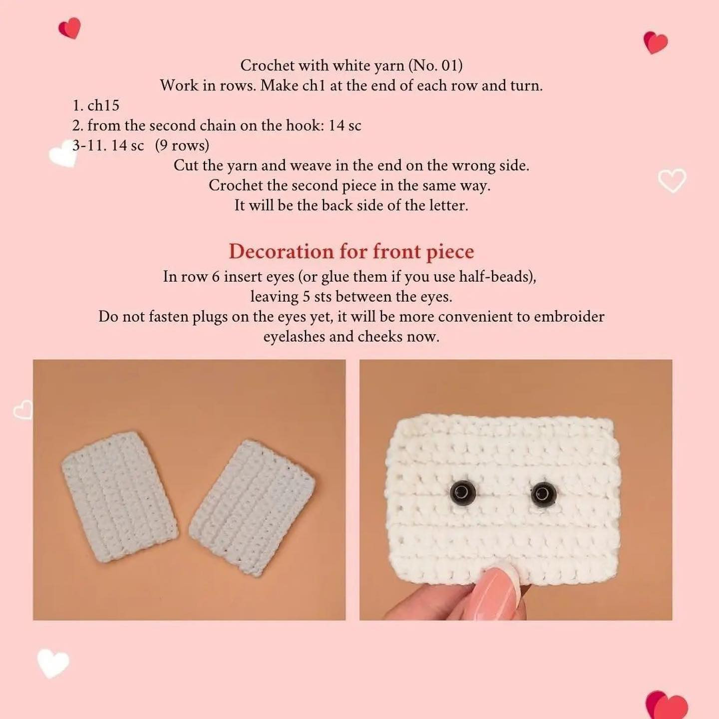 Love letter crochet pattern