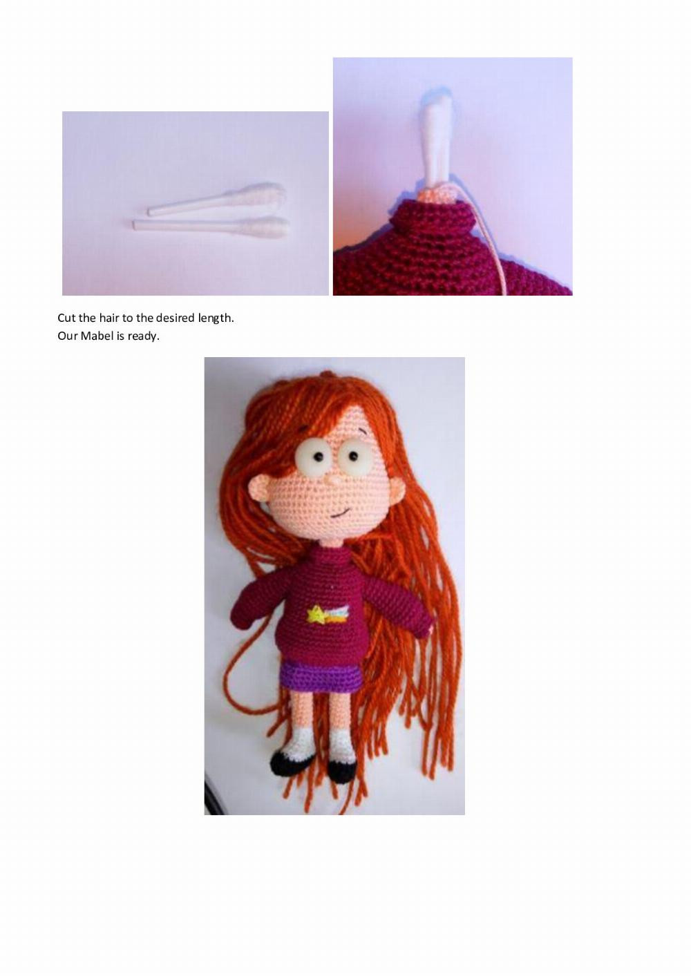 Mabel Pines "Gravity Falls " This doll based on the American animated series "Gravity Falls"