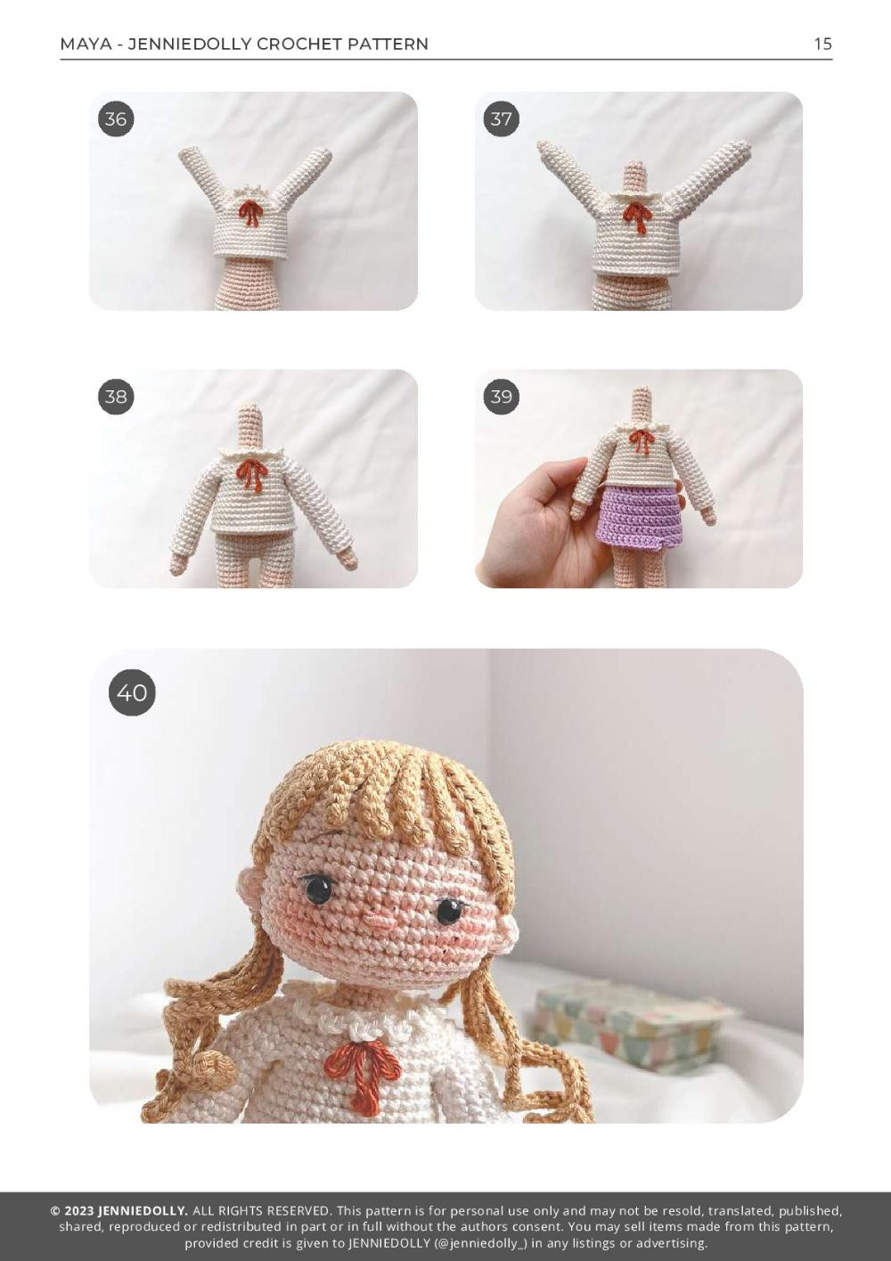 maya doll girl crochet pattern