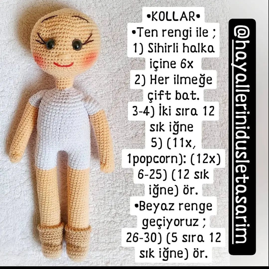 Merhabalar 🙋🏻‍♀️ 🌟Karşınızda ÜFTADE bebek❤️ 📍Kaydet yaparken beğenmeyi ve takip etmeyi unutmayın.📍 ❤️Keyifle örün❤️) 👇🏻PATTERN👇🏻