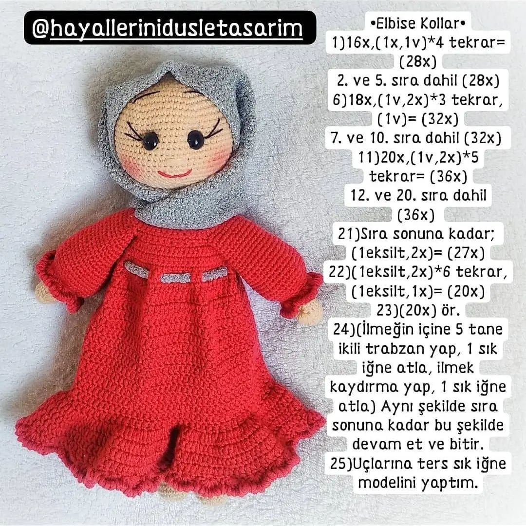 Merhabalar 🙋🏻‍♀️ 🌟Karşınızda ÜFTADE bebek❤️ 📍Kaydet yaparken beğenmeyi ve takip etmeyi unutmayın.📍 ❤️Keyifle örün❤️) 👇🏻PATTERN👇🏻