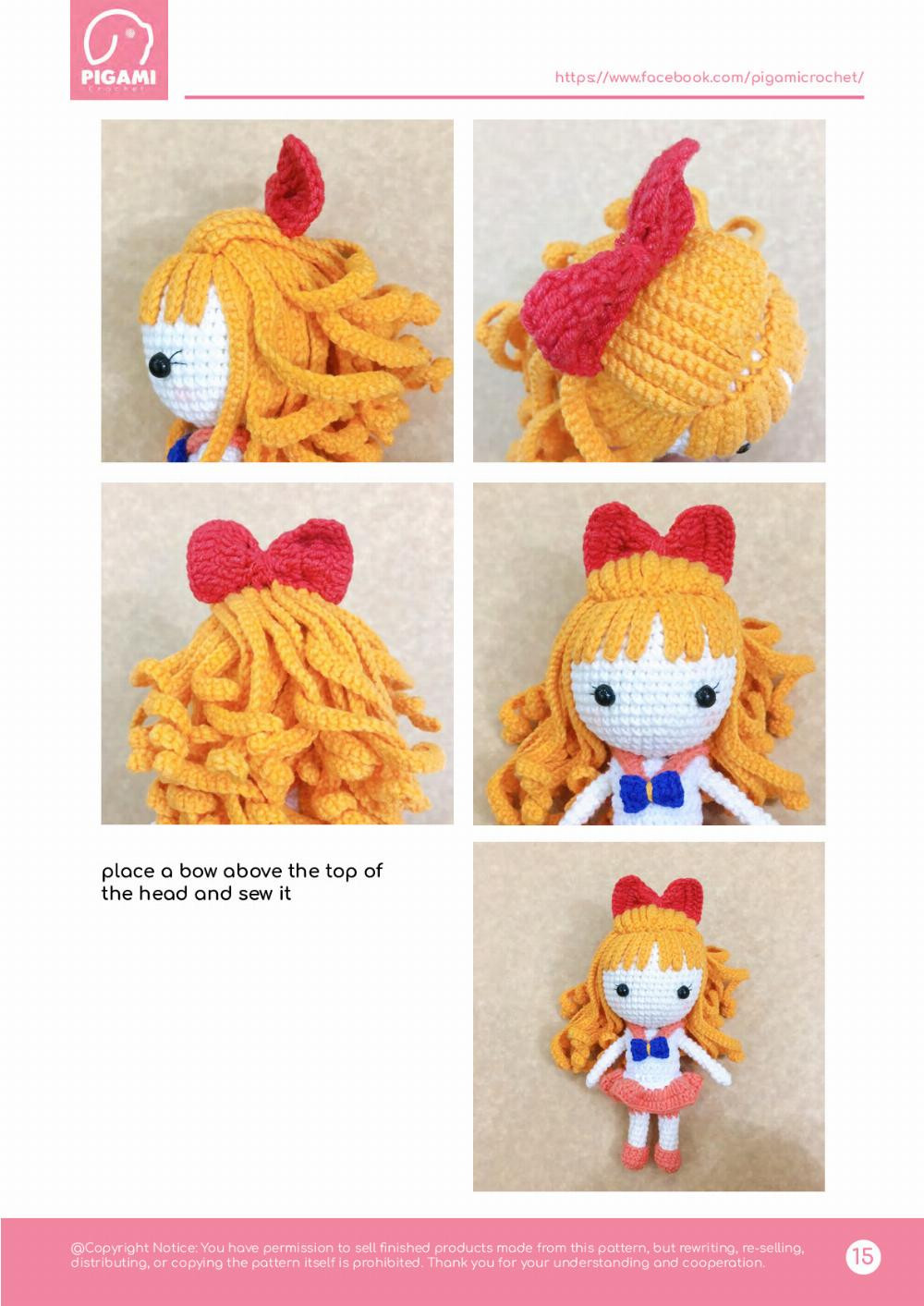 minako sailor venus pattern doll girl