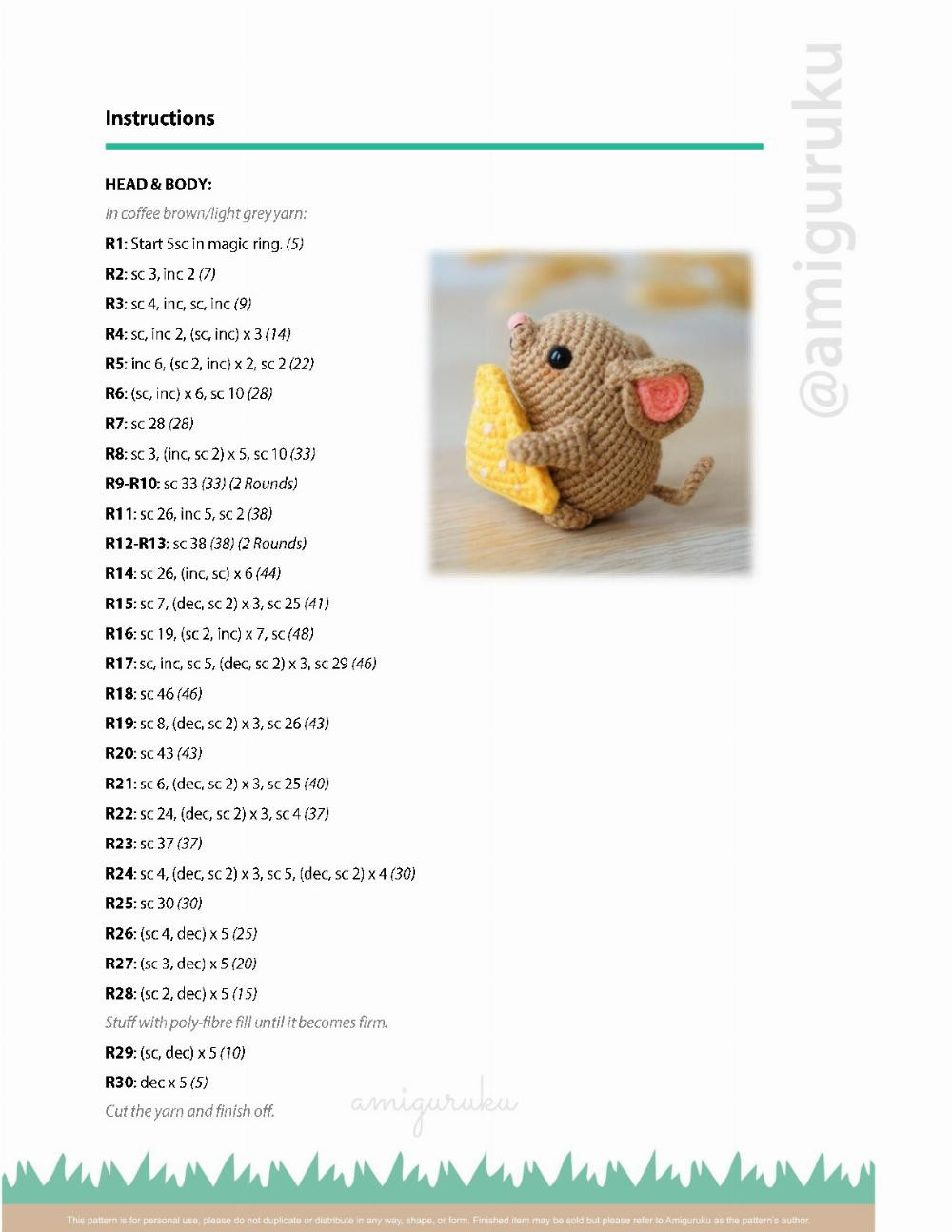 mochi the mouse amigurumi patterns