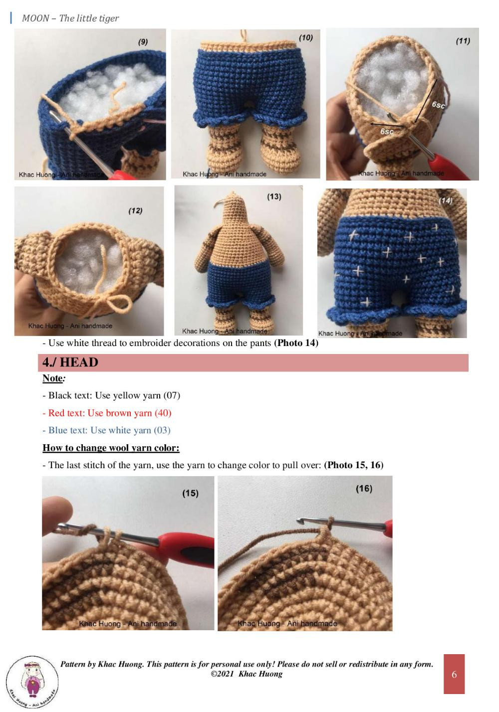 MOON – The little tiger crochet pattern