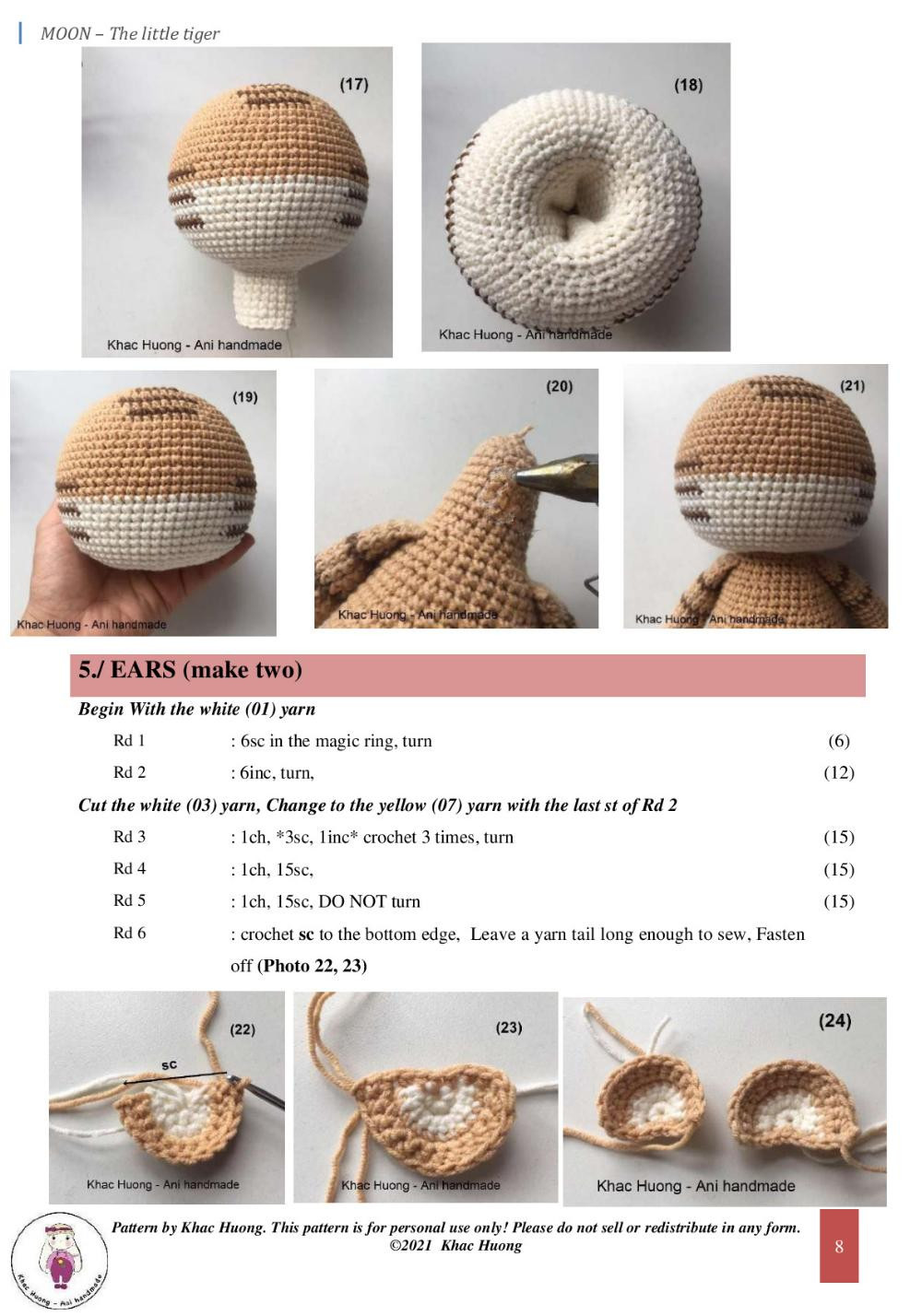 MOON – The little tiger crochet pattern