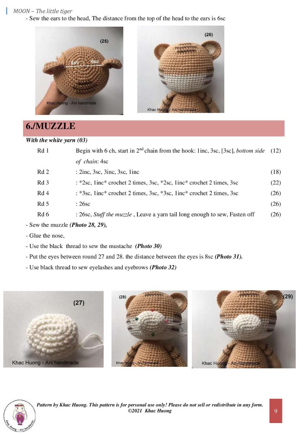 MOON – The little tiger crochet pattern