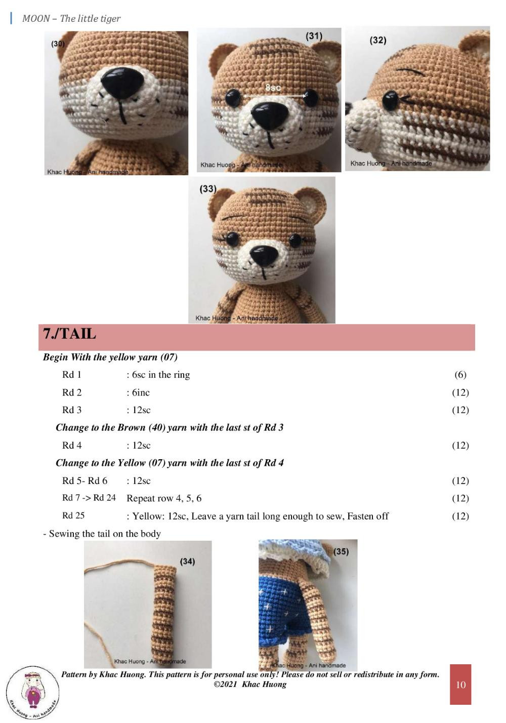 MOON – The little tiger crochet pattern