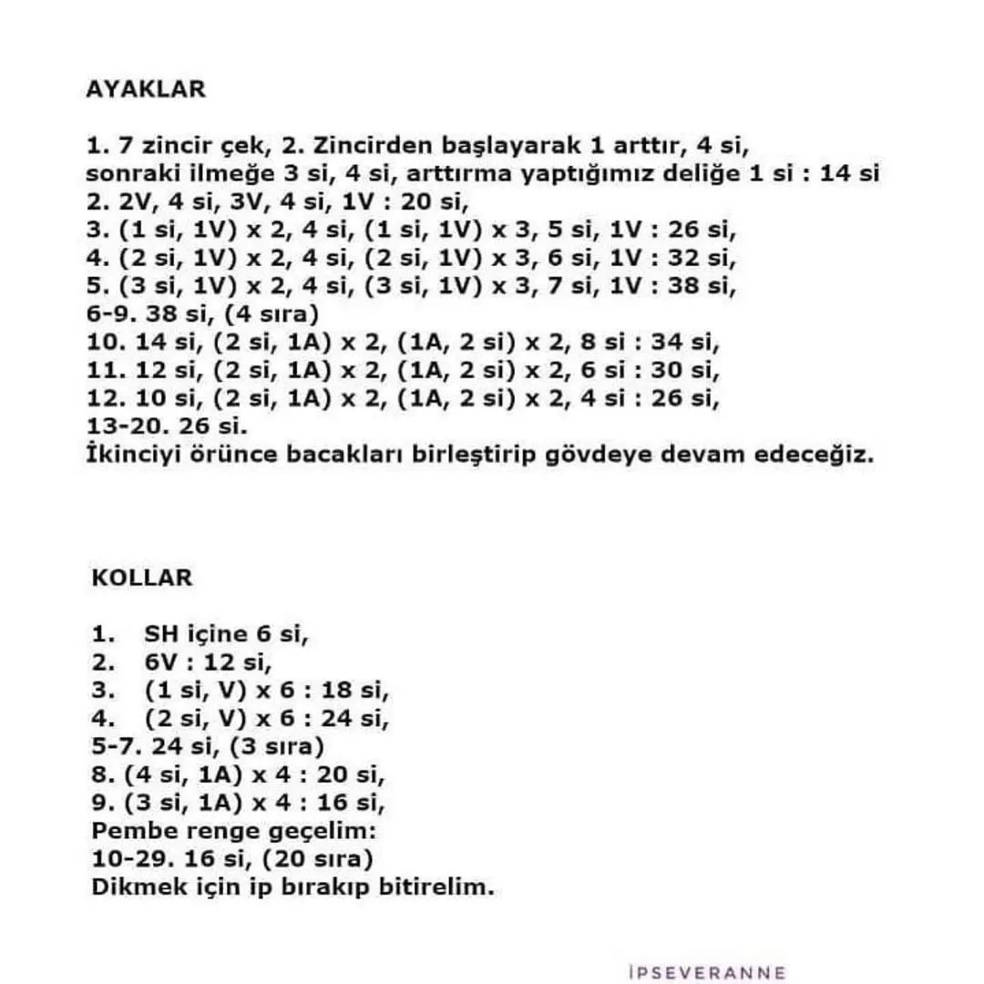 Mor elbise giyen bir tavşan için tığ işi modeli