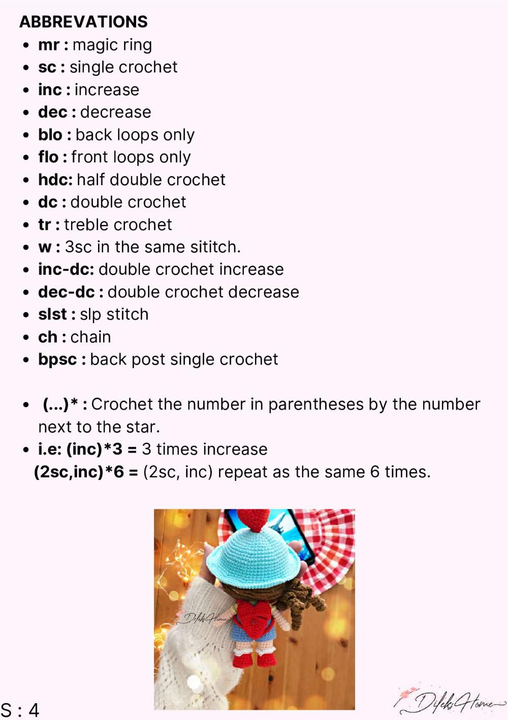 Nellie English Crochet Pattern