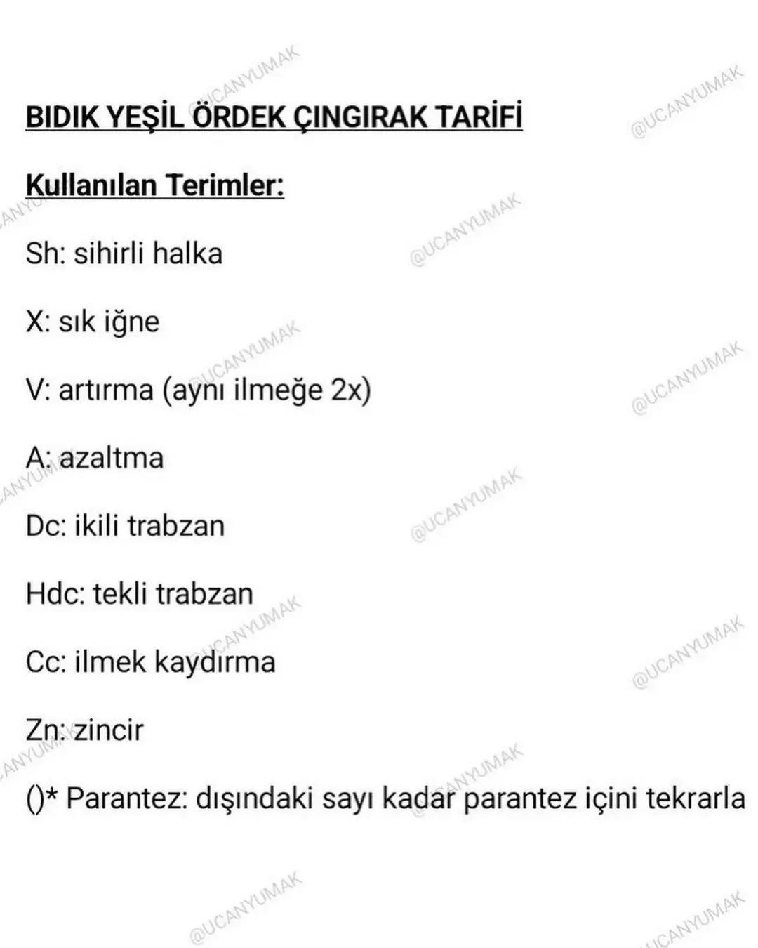 Ördek çıngırak tığ işi modeli