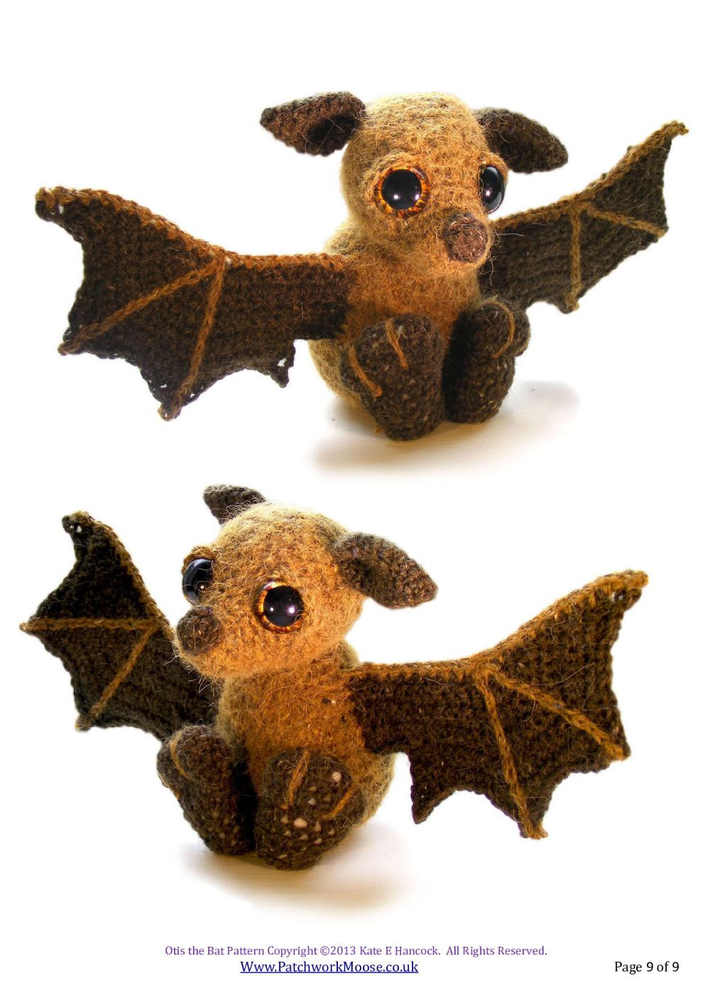 Otis the Bat crochet pattern