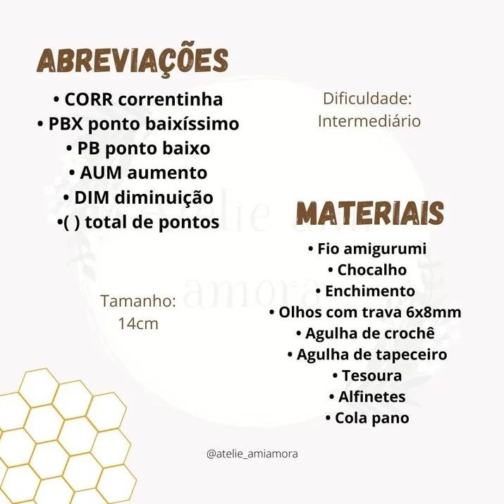 Padrão de crochê de abelha com asas brancas