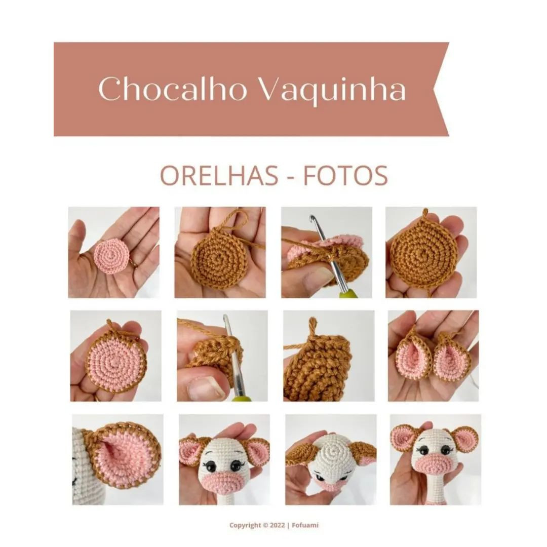 Padrão de crochê de chocalho de vaca