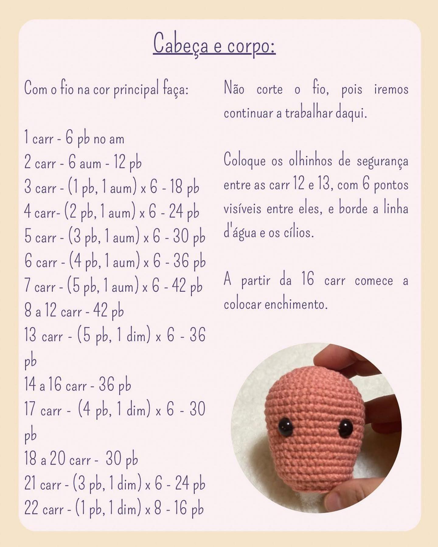 Padrão de crochê de polvo rosa