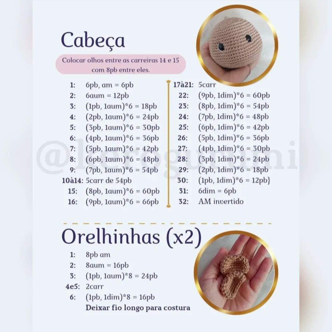 Padrão de crochê para um urso com chapéu.