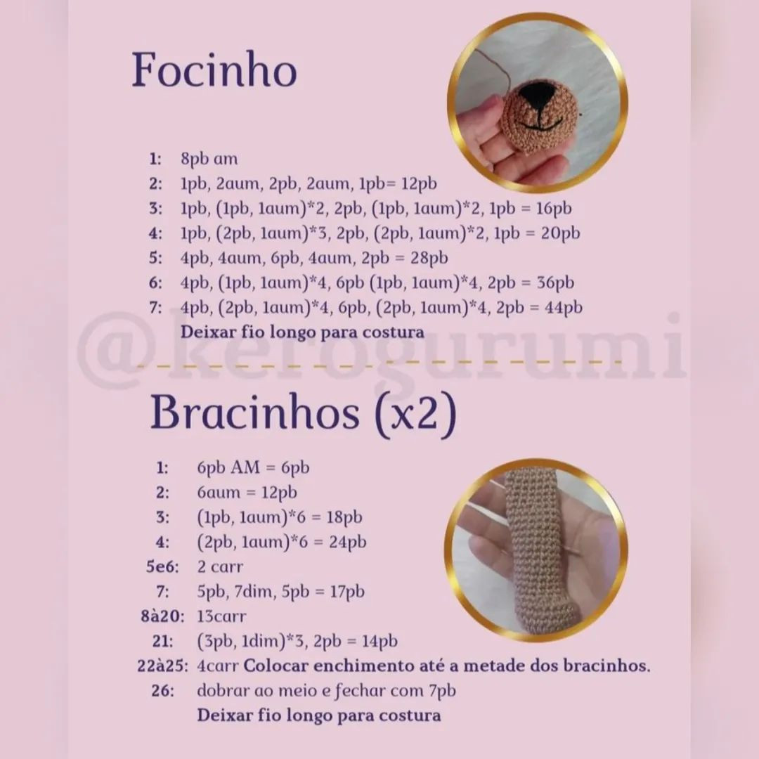 Padrão de crochê para um urso com chapéu.