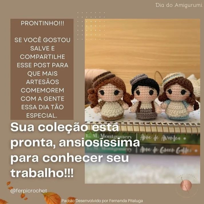 Padrão de crochê para uma boneca menina com chapéu