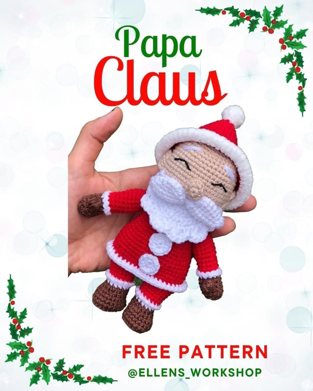 papa claus, mama claus free pattern