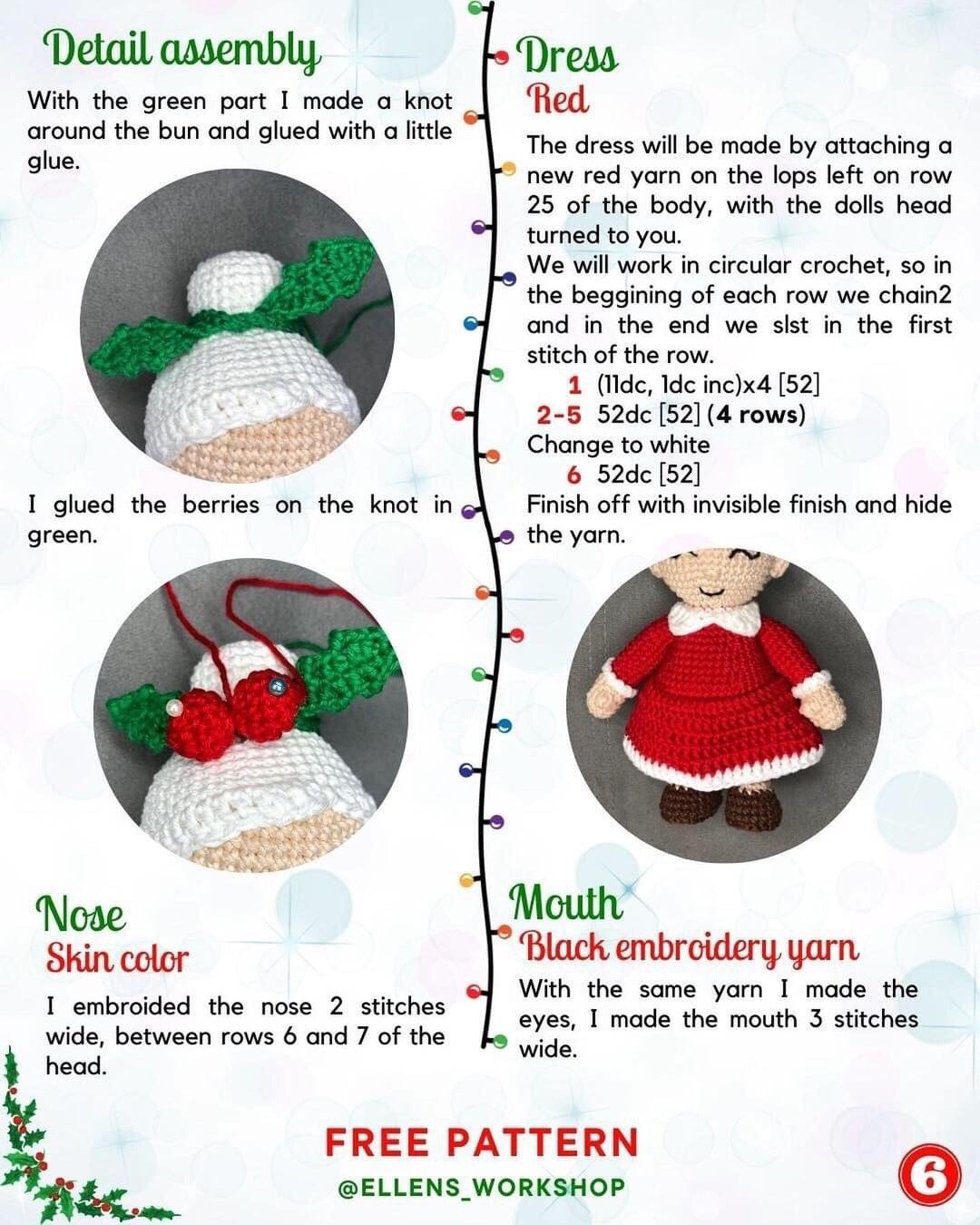 papa claus, mama claus free pattern