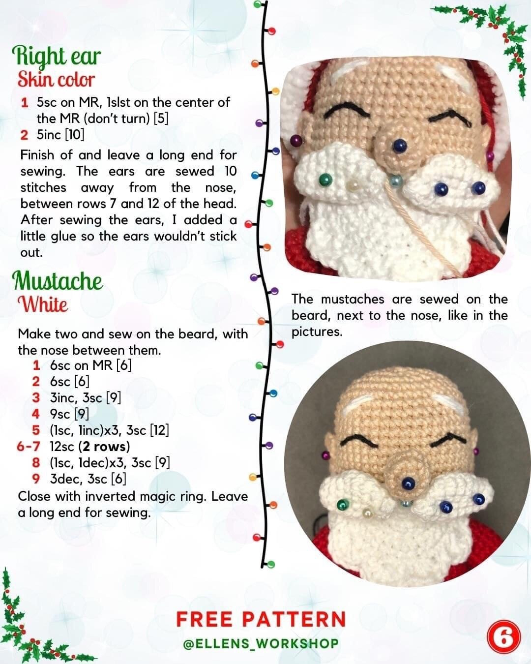 papa claus, mama claus free pattern