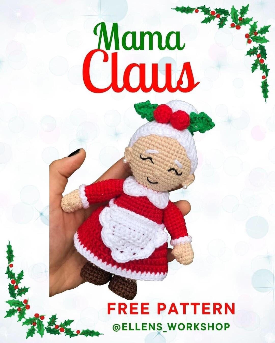 papa claus, mama claus free pattern