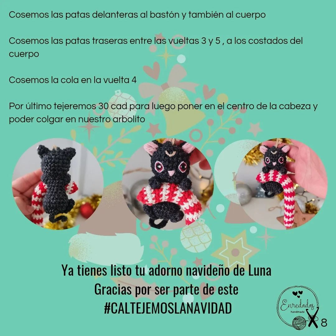 Patrón de crochet de llavero de Sailor Moon y su gato.