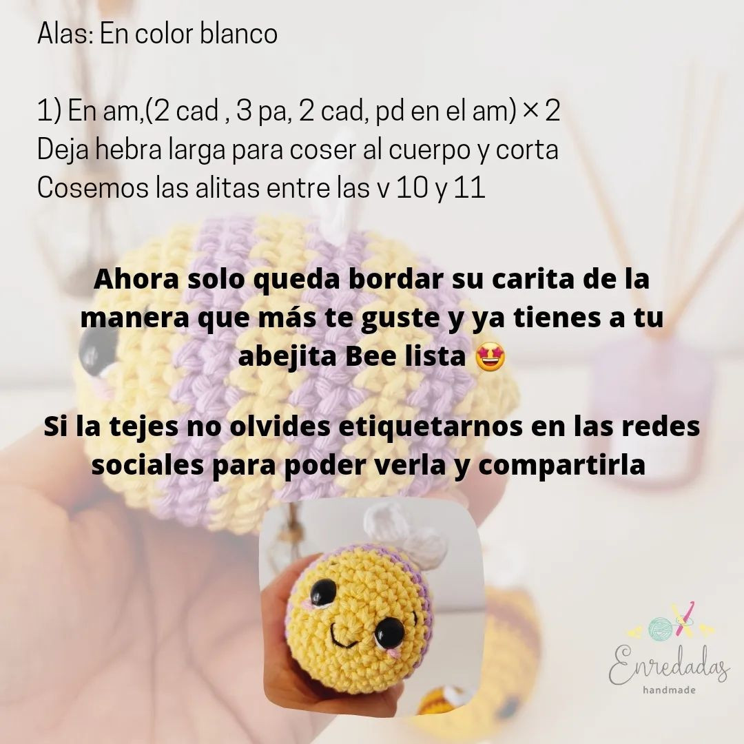 ✨️🐝 Patrón gratis Abejita Bee 🐝✨️